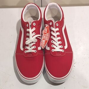 Vans Red and White Sneakers